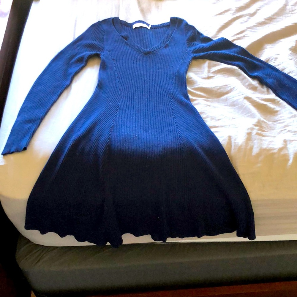 Navy blue winter dress